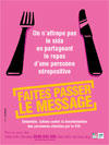 Faites passer le message : On n'attrape pas le sida en partageant le repas d'une personne séropositive - affiche