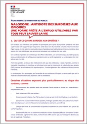 Naloxone : antidote des surdoses aux opioïdes - brochure GP - Ministère des solidarités et de la santé