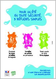 Pour un été en toute sécurité, 3 réflexes simples - affiche
