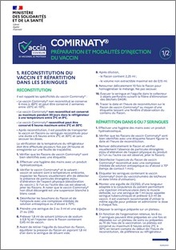 Vaccin Comirnaty - Préparation et modalités d’injection - fiche - Ministère des solidarités et de la santé