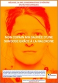 Naloxone : antidote des surdoses aux opioïdes - affiche Mélanie - Ministère des solidarités et de la santé