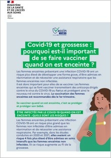 Covid-19 et grossesse-pourquoi- est-il-important-de- -se-faire-vacciner-quand -on-est enceinte ? - Flyer