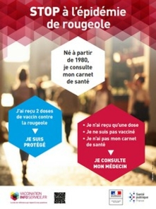 Rougeole : stop à l'épidémie - affiche - Santé publique France