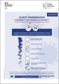 Coronavirus : lavage des mains - affiche  Santé publique France