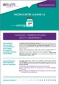 Déclaration des effets indésirables des vaccins Covid-19 - Guide professionnels de santé - ANSM