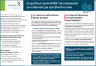 "Ce qu'il faut savoir avant de commencer un traitement par isotrétinoïne orale" - Afssaps