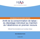 Arrêt de la consommation de tabac - Recommandations HAS
