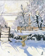 Carte de voeux de l'Ordre des pharmaciens à la façon de Monet