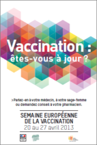 Affiche de la Semaine européenne de la vaccination 2013