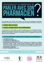 Parler avec son pharmacien - brochure Campagne de l'Ordre national des pharmaciens