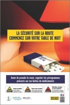 Sécurité routière - table de nuit - Délégation à la sécurité routière - Prévention pharmacie Cespharm