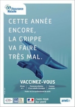 Affiche campagne de vaccination antigrippale 2019 - CNAM