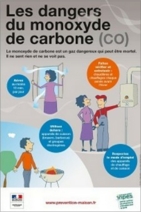 Affiche - les dangers du monoxyde de carbone