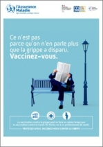 Visuel de l'affiche de la campagne de vaccination 2021-2022 contre la grippe saisonnière