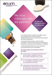 Ne vous mélangez pas les pipettes ! - affiche