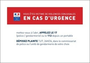 Violences conjugales - flyer - Ministère de l'intérieur