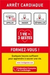 Arrêt cardiaque : 1 vie = 3 gestes – affiche
