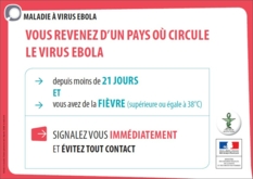 Affiche Ebola - Ordre national des pharmaciens/Ministère de la Santé