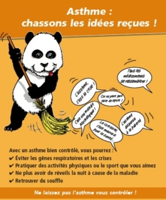 Affiche Journée mondiale asthme 2015 - Chassons les idées reçues - Asthme et allergies