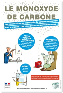 Monoxyde de carbone - affiche prévention Inpes
