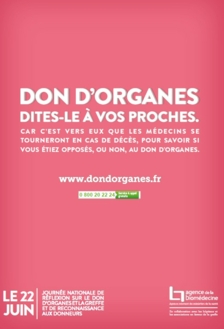 Affiche Journée du don d'organes 2015 - Agence de la biomédecine