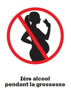 Zero alcool pendant la grossesse - carte postale Inpes