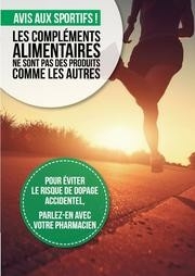 Compléments alimentaires et dopage - affiche Cespharm
