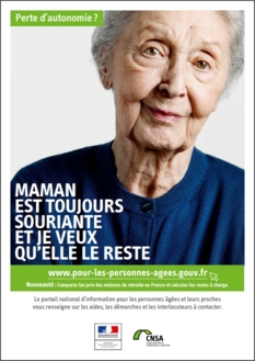 Affiche CNSA - « Maman est toujours souriante et je veux qu’elle le reste »