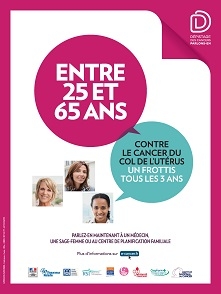 Affiche INCa sur le dépistage du cancer du col de l’utérus