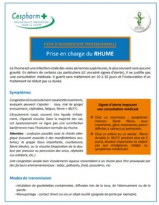 Visuel - couverture de la brochure sur le rhume
