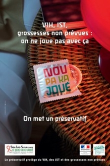 Affiche - VIH IST grossesses non prévues on ne joue pas avec ça - Santé publique France