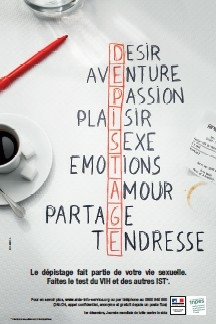 Journée VIH 2015 - Affiche Inpes - Le dépistage fait partie de votre vis sexuelle