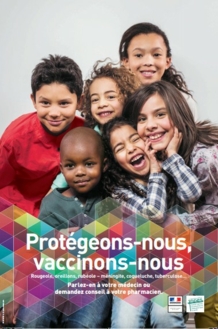 Affiche "Protégeons-nous, vaccinons-nous" - INPES