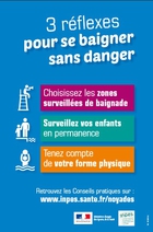 Les bons réflexes lors de la baignade - affiche Inpes