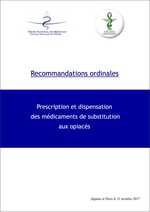 Recommandations sur la prescription et la délivrance des traitements substitutifs aux opiacés - Ordres des pharmaciens / médecins