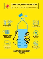 Fortes chaleurs - affiche Santé publique France