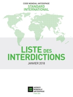 Liste des substances dopantes 2018 - AFLD