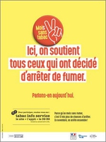 Mois sans tabac - affiche - Ici, on soutient tous ceux qui ont décidé d'arrêter de fumer