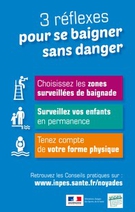 Affiche - 3 réflexes pour se baigner sans danger