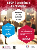 Visuel affiche "Stop à l'épidémie de rougeole"