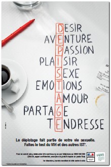 Faites le test VIH et des autres IST - Affiche Inpes