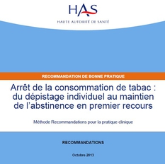 Arrêt de la consommation de tabac - Recommandations HAS