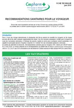 Recommandations sanitaires pour le voyageur 2010 – fiche technique 
