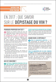 Dépistage VIH 2017 - Santé publique France - Cespharm