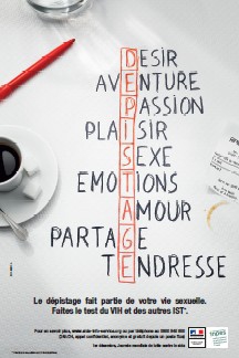 Journée VIH 2015 - Affiche Inpes - Le dépistage fait partie de votre vis sexuelle