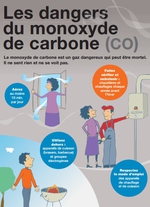 Affiche "Les dangers du monoxyde de carbone" - Inpes