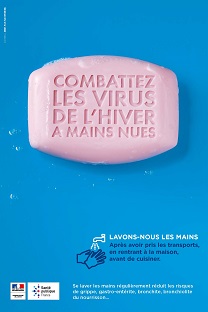 Combattez les virus de l'hiver à mains nues - affiche