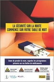 La sécurité sur la route commence sur votre table de nuit - affiche
