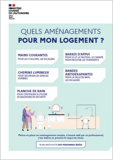 Personnes âgées - Quels aménagements pour mon logement ? - affichette - Ministère chargé de l'autonomie
